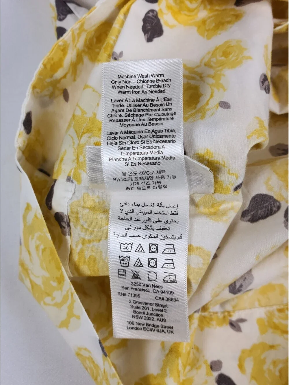 Emily & Meritt For PB Teen Yellow Rose Bedsheet Set XL Twin